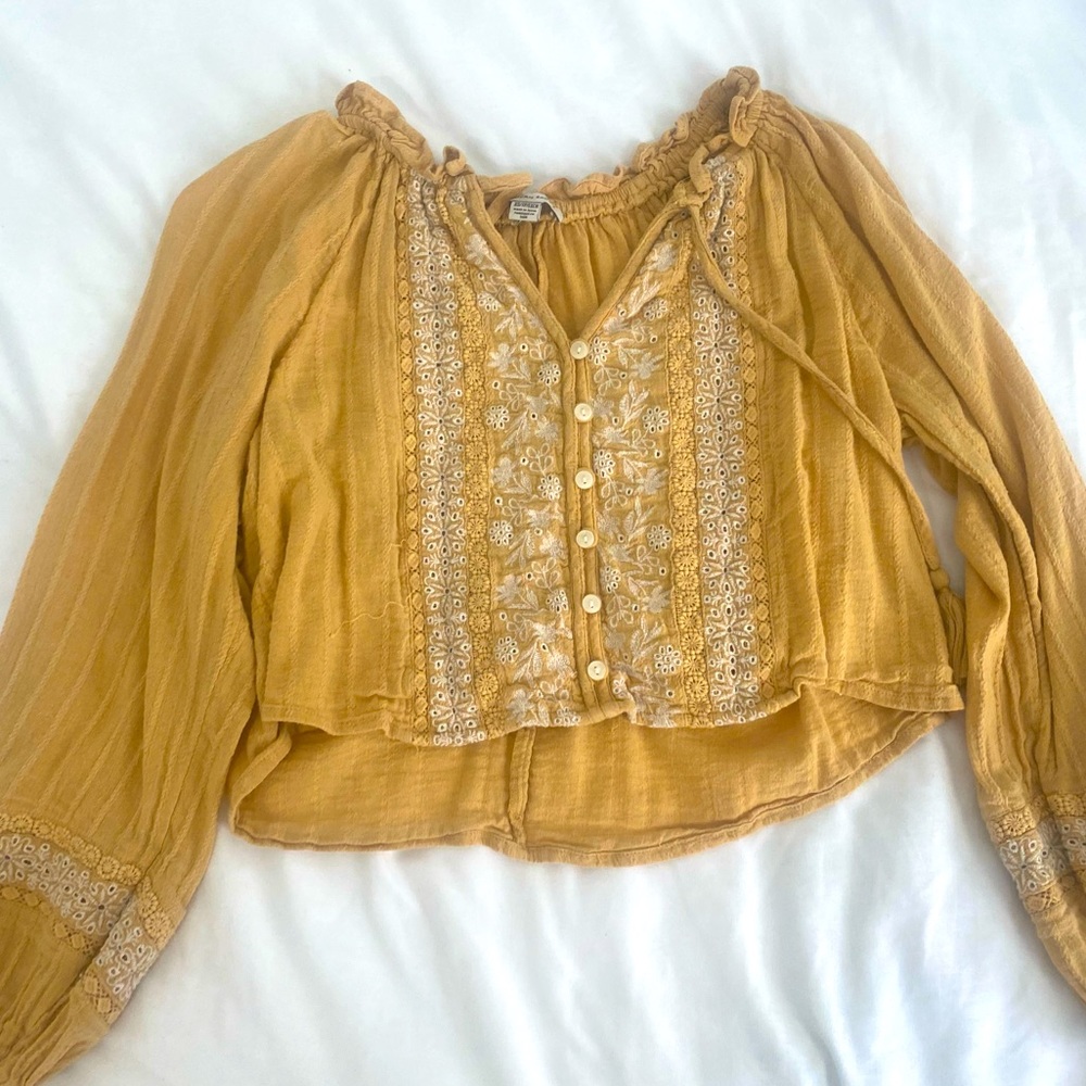 yellow top.